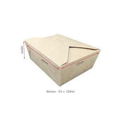 Kraft Takeaway Box- 1400ml (50pcs*6)
